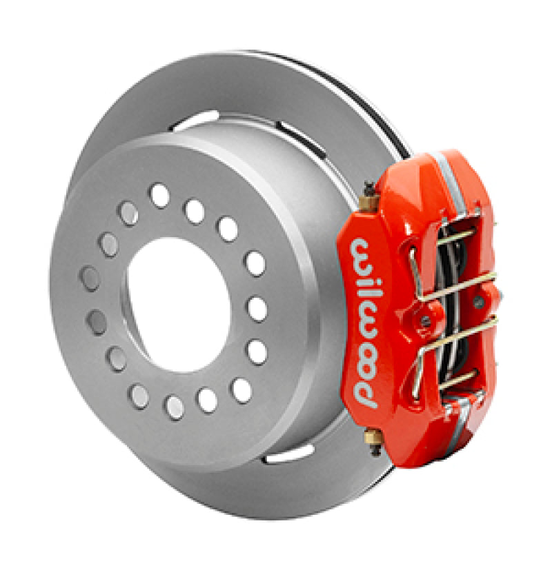 Wilwood Small Ford 11 in. Forged Dynapro Low-Profile Rear Parking Brake Kit (Red Calipers) Wilwood