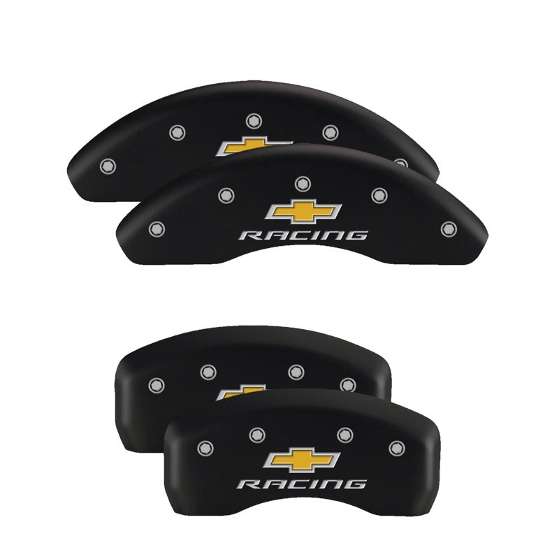 MGP Front set 2 Caliper Covers Engraved Front MGP Black finish silver ch MGP