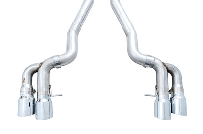 AWE Tuning 18-19 BMW M5 (F90) 4.4T AWD Axle-back Exhaust - Track Edition (Chrome Silver Tips) AWE Tuning