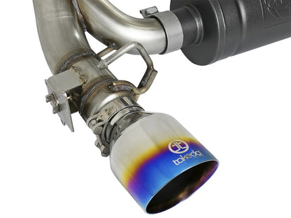 aFe Takeda 3in 304 SS Axle-Back Exhaust System w/ Blue Flame Tip 16-18 Ford Focus RS 2.3L (t) aFe