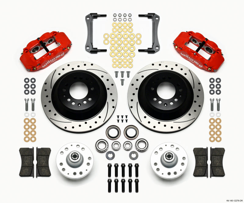 Wilwood Narrow Superlite 6R Front Hub & 1PC Rtr Kit 12.88in Dril -Red 70-78 Camaro Wilwood
