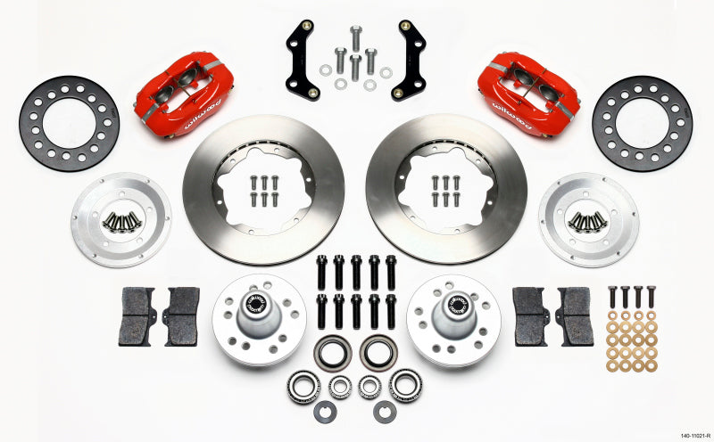 Wilwood Forged Dynalite Front Kit 11.00in Red 70-72 CDP B & E Body-Disc Wilwood
