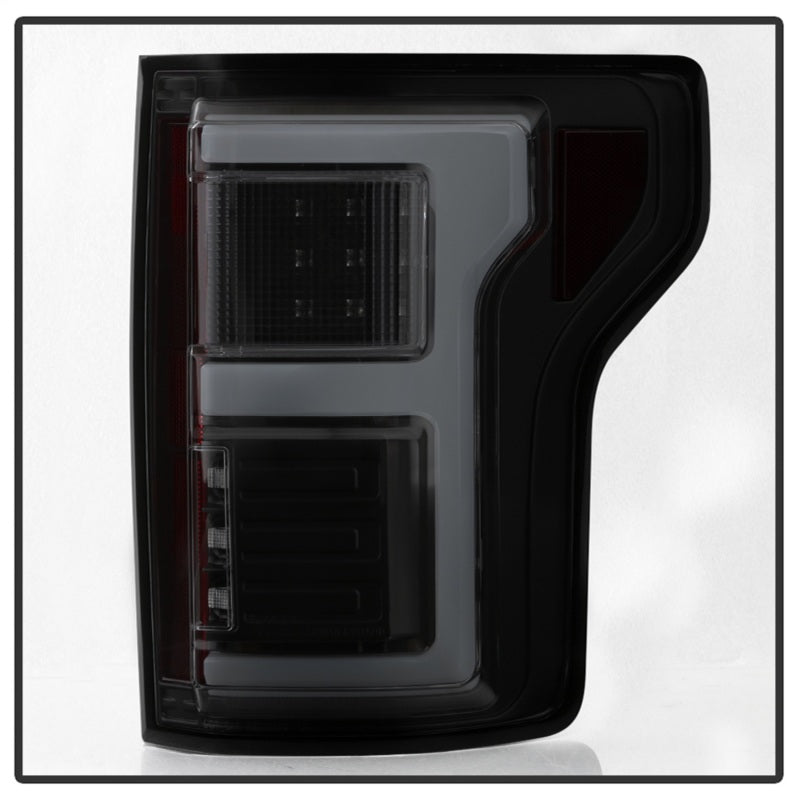 Spyder 15-18 Ford F-150 LED Tail Lights (w/Blind Spot) - Black Smoke (ALT-YD-FF15015BS-LBLED-BSM) - eliteracefab.com