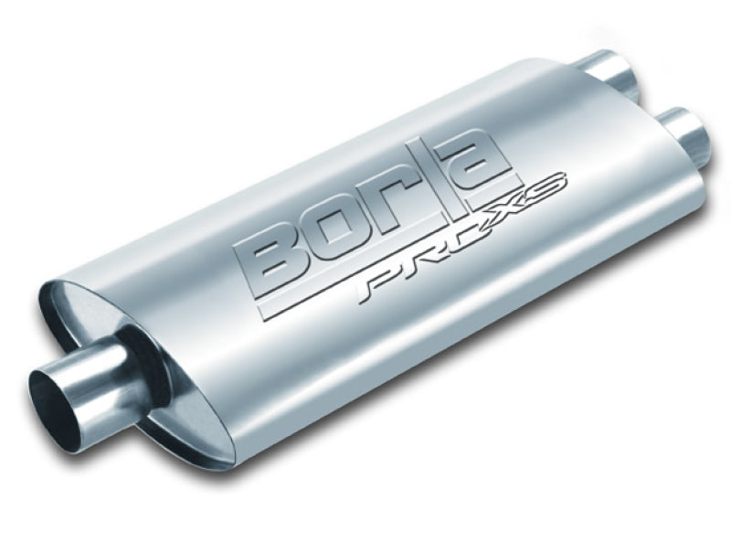 Borla Pro-XS 3in, 2-1/2in, 19in x 9-1/2in x 4in Oval Cen/Dual Turbo XL Muffler - eliteracefab.com