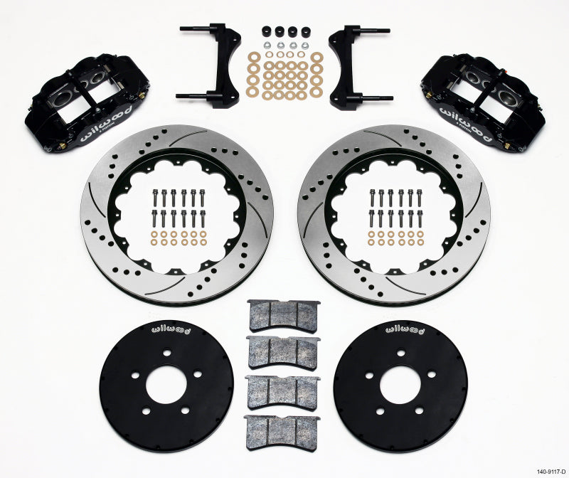 Wilwood Narrow Superlite 6R Front Hat Kit 14.00in Drilled 1994-2004 Mustang - eliteracefab.com