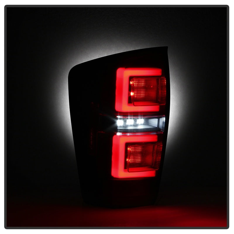 Spyder 16-17 Toyota Tacoma LED Tail Lights - Black Smoke (ALT-YD-TT16-LED-BSM) - eliteracefab.com