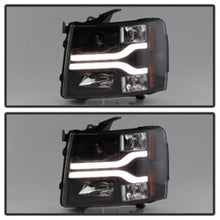 Load image into Gallery viewer, Spyder Chevy Silverado 1500 07-13 Version 3 Projector Headlights - Black PRO-YD-CS07V3-LBDRL-BK - eliteracefab.com