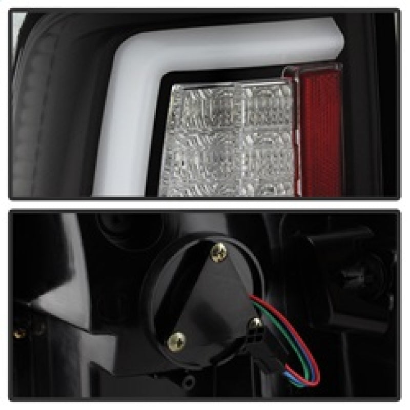 Spyder Dodge Ram 2013-2014 Light Bar LED Tail Lights - Black ALT-YD-DRAM13V2-LED-BK - eliteracefab.com