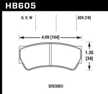 Load image into Gallery viewer, Hawk Performance DTC-80 Brake Pads - HB605Q.625