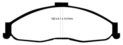 EBC 98-02 Chevrolet Camaro (4th Gen) 3.8 Redstuff Front Brake Pads - eliteracefab.com