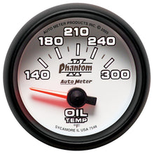 Load image into Gallery viewer, Autometer Phantom II 52mm Short Sweep Electronic 140-300 Deg F Oil Temperature Gauge