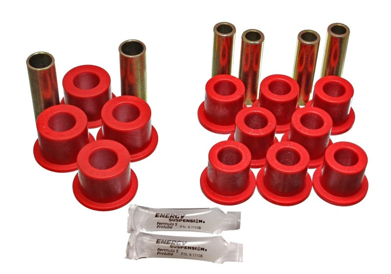 Energy Suspension 06/86-97 Nissan 720/Hardbody P/U 4WD Red Front Leaf Spring Bushing Set - eliteracefab.com