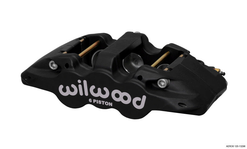 Wilwood Caliper-Aero6-L/H - Black Anodize 1.75/1.38/1.38in Pistons 1.25in Disc Wilwood
