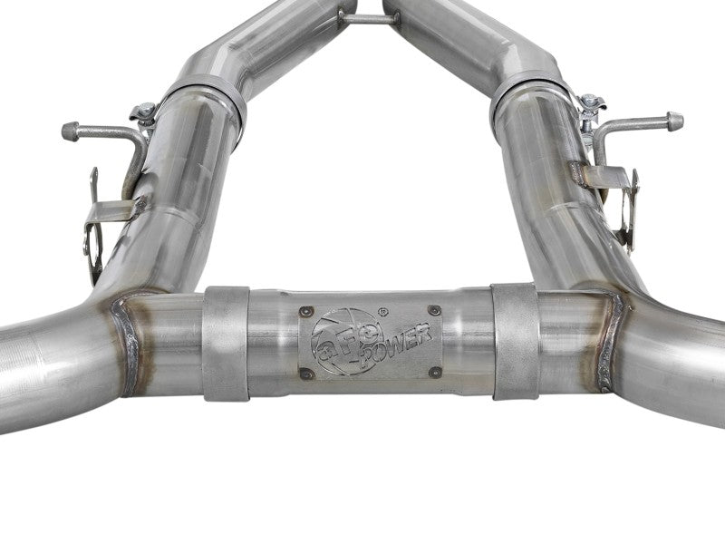 aFe MACH Force-Xp 3in 304 SS Cat-Back Exhaust 15-20 Dodge Charger Hellcat V8-6.2L/6.4L w/o Muffler - eliteracefab.com