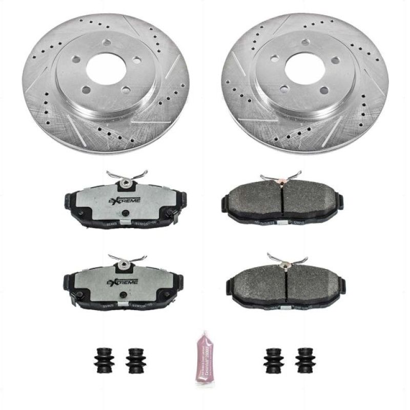 Power Stop 11-14 Ford Mustang Rear Z26 Street Warrior Brake Kit - eliteracefab.com