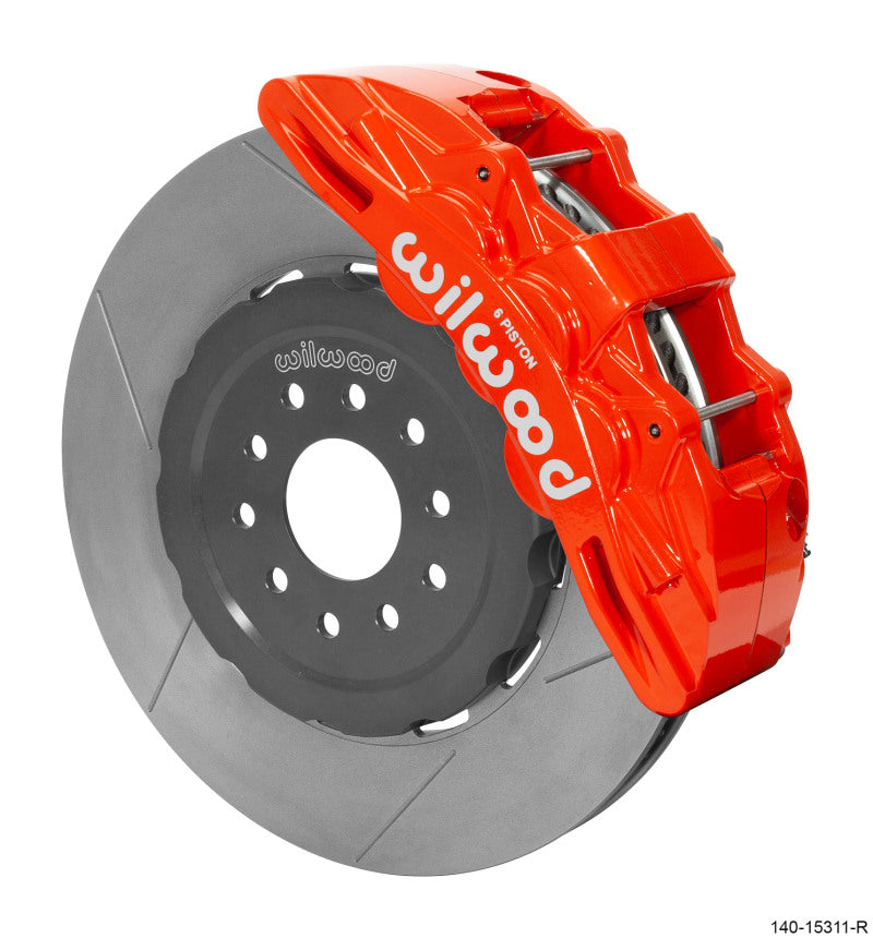Wilwood SX6R Front Brake Kit 15in GT Slotted Red 05-13 Chevy Corvette Wilwood