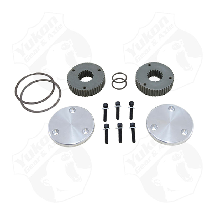 Yukon Gear Hardcore Drive Flange Kit For Dana 44 / 19 Spline Outer Stubs. Non-Engraved Caps Yukon Gear & Axle