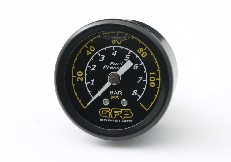 GFB Fuel Pressure Gauge (Suits 8050/8060) 40mm 1-1/2in 1/8MPT Thread 0-120PSI - eliteracefab.com