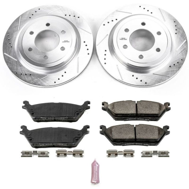 Power Stop 2018 Ford Expedition Rear Z23 Evolution Sport Brake Kit - eliteracefab.com