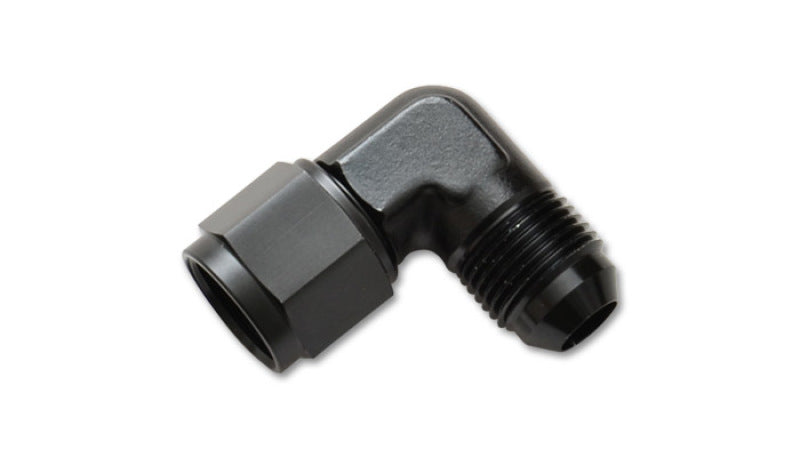 Vibrant -4AN Female to -4AN Male 90 Degree Swivel Adapter (AN to AN) - Anodized Black Only - eliteracefab.com
