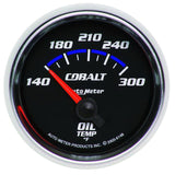 AutoMeter GAUGE; OIL TEMP; 2 1/16in.; 140-300deg.F; ELECTRIC; COBALT