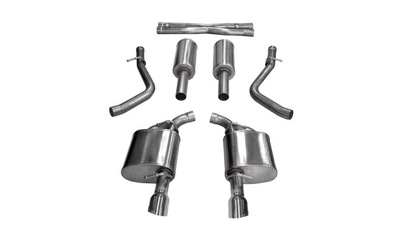 Corsa 17-18 Dodge Charger 5.7L V8 Xtreme Cat-Back Dual Rear Exit w/4.5in Polished Tips - eliteracefab.com