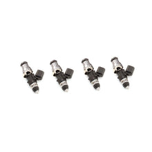 Load image into Gallery viewer, Injector Dynamics 1050cc Injectors-48mm L/14mm Adaptor Top/2x8mm Lower O-Ring (SFC Rails) (Set of 4) - 1050.48.14.11.4