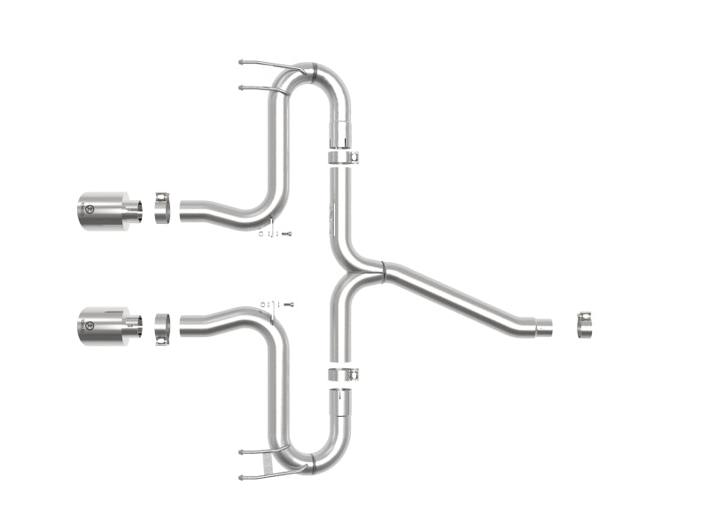 aFe Takeda 2-1/2in 304 SS Axle-Back Exhaust w/Polished Tips 17-20 Honda Civic Sport L4-1.5L (t) - eliteracefab.com