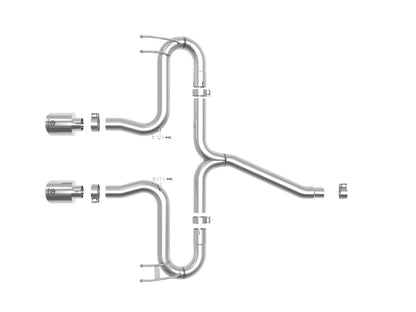aFe Takeda 2-1/2in 304 SS Axle-Back Exhaust w/Polished Tips 17-20 Honda Civic Sport L4-1.5L (t) - eliteracefab.com