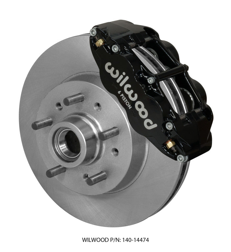 Wilwood Narrow Superlite 6R Front Brake Kit 11.86in Black 64-70 GM C10 w/ Factory Drum Spindles Wilwood