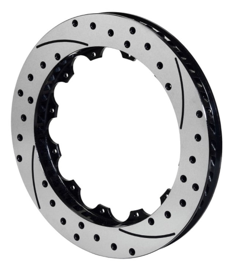 Wilwood Rotor-SV-SRP 72 Iron-LH-Drill-BLK 14.25 x 1.25 - 12 on 8.75in Wilwood