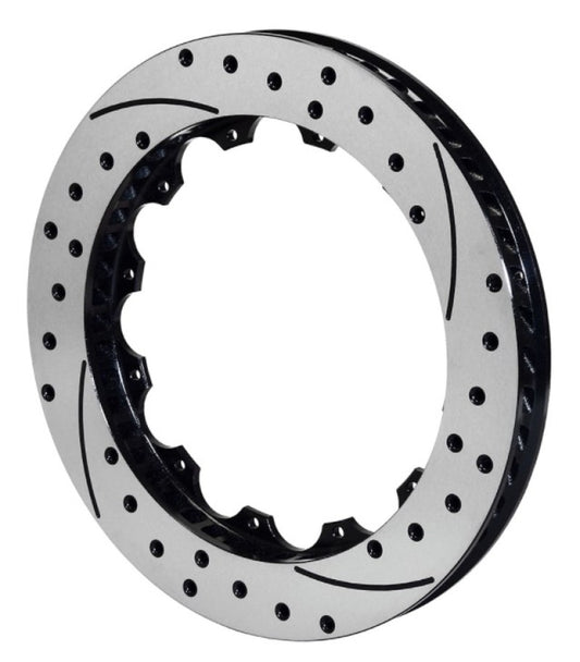 Wilwood Rotor-SV-SRP 72 Iron-LH-Drill-BLK 14.25 x 1.25 - 12 on 8.75in Wilwood