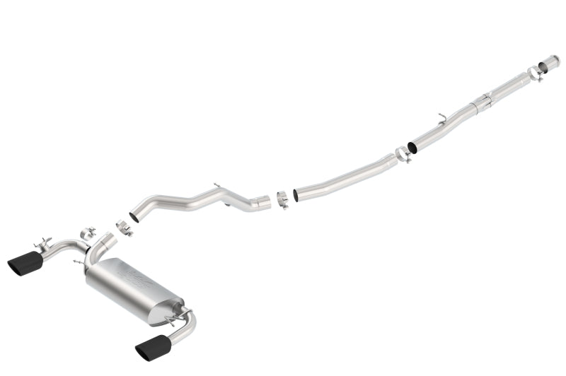 2016-2018 Ford Focus RS Cat-Back Exhaust System ATAK Part # 140730BC - eliteracefab.com