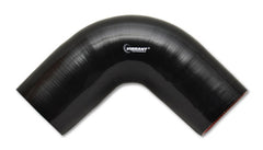 Vibrant 4 Ply Reinforced Silicone Elbow Connector - 1.5in I.D. - 90 deg. Elbow (BLACK) - eliteracefab.com