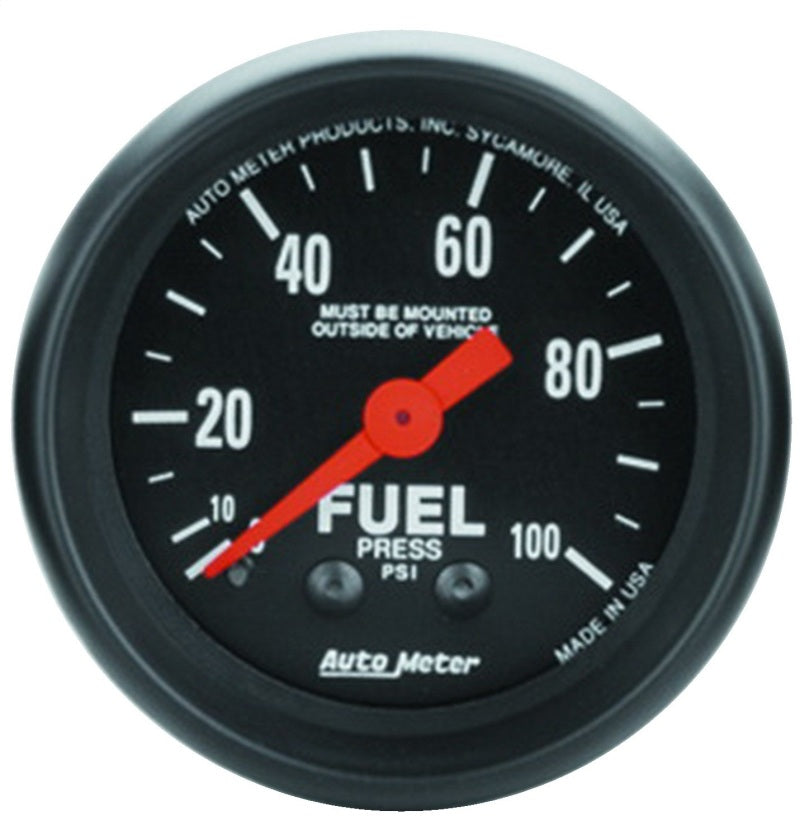 Autometer Z Series 52mm 0-100 PSI Mechanical Fuel Pressure Gauge 2612