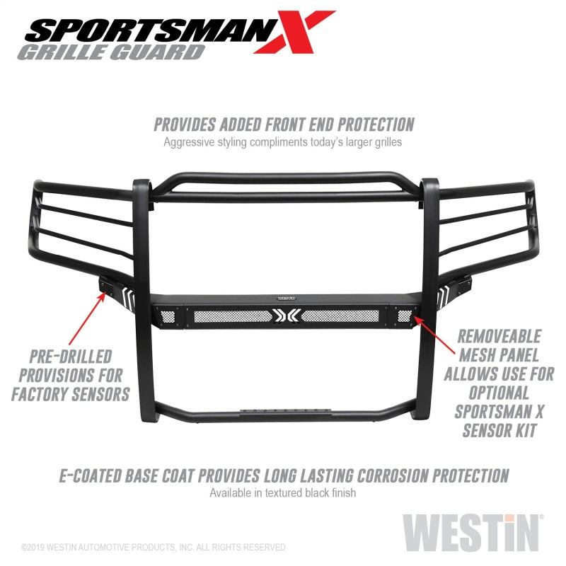 Westin 19-21 Ram 1500 Sportsman X Grille Guard - Textured Black (Excluding Classic & Rebel) - eliteracefab.com