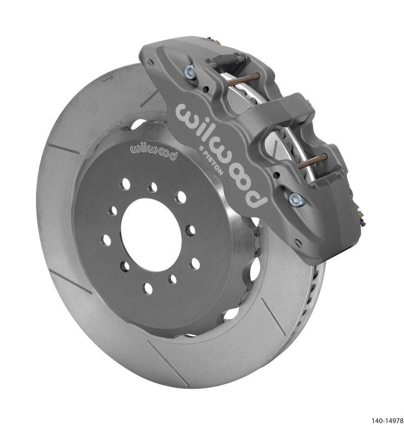 Wilwood AERO6R/ST Front 14.00in Road Race Kit - Gray Hard Anodize 00-06 BMW M3 (E46) Wilwood