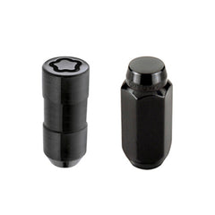 McGard 6 Lug Hex Install Kit w/Locks (Cone Seat Nut) M14X1.5 / 13/16 Hex / 1.945in. Length - Black - eliteracefab.com