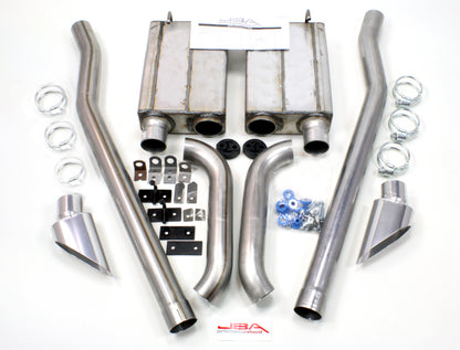 JBA 50-2651 | 65-70 FORD MUSTANG 260-428 409SS ELEANOR STYLE DUAL SIDE HEADER BACK EXHAUST; 1965-1970 - eliteracefab.com