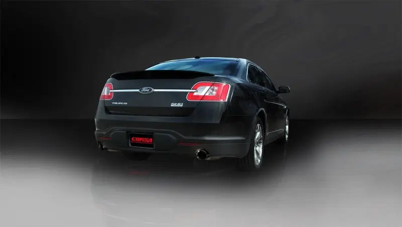 Corsa 10-13 Ford Taurus SHO 3.5L V6 Turbo Sport Cat-Back Exhaust w/ Dual 4in Black Tips - eliteracefab.com