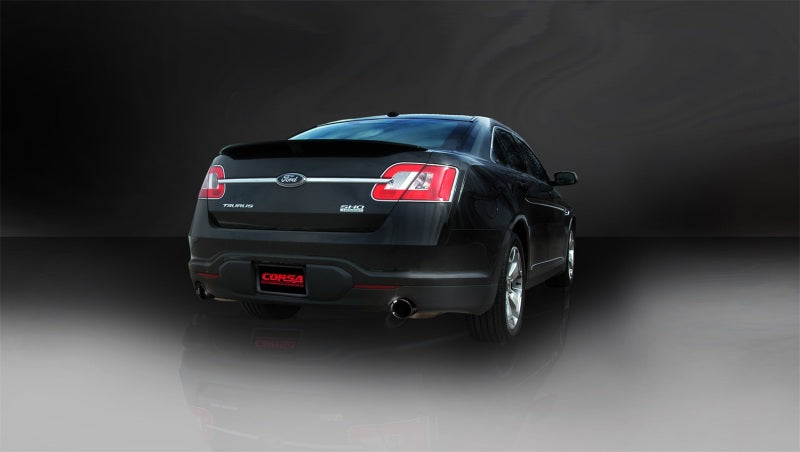 Corsa 10-13 Ford Taurus SHO 3.5L V6 Turbo Sport Cat-Back Exhaust w/ Dual 4in Black Tips - eliteracefab.com