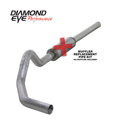Diamond Eye KIT 4in CB MFLR RPLCMENT PIPE SGL AL: 2004.5-2007.5 DODGE CUMMINS 600 Diamond Eye Performance
