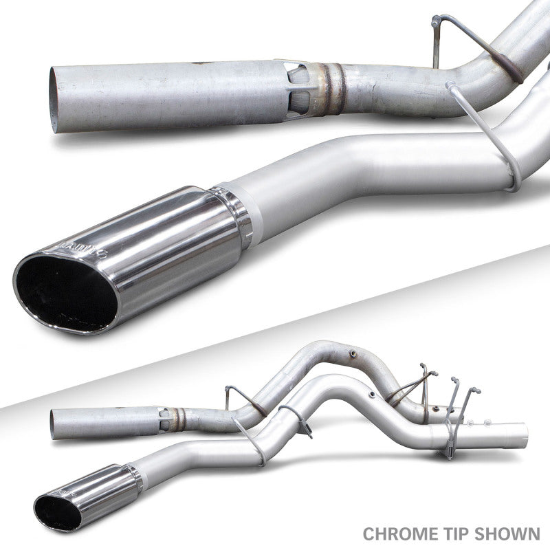 Banks Power 17+ GM Duramax L5P 2500/3500 Monster Exhaust System - SS Single Exhaust w/ Chrome Tip - eliteracefab.com