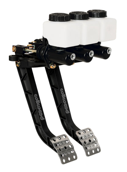 Wilwood Adjustable Dual Pedal - Brake / Clutch - Rev. Swing Mount - 6.25:1 - eliteracefab.com