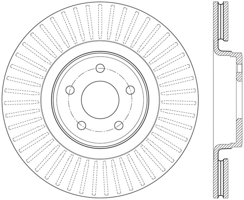 StopTech 14.5+ Ford Focus ST Front Left Slotted Performance Rotor - eliteracefab.com