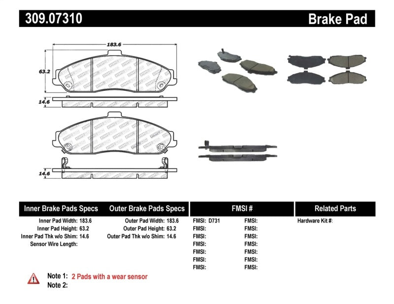 StopTech Performance 04-08 Cadillac XLR/XLR-V / 97-10 Corvette / 05-06 Pontiac GTO Front Brake Pads - eliteracefab.com