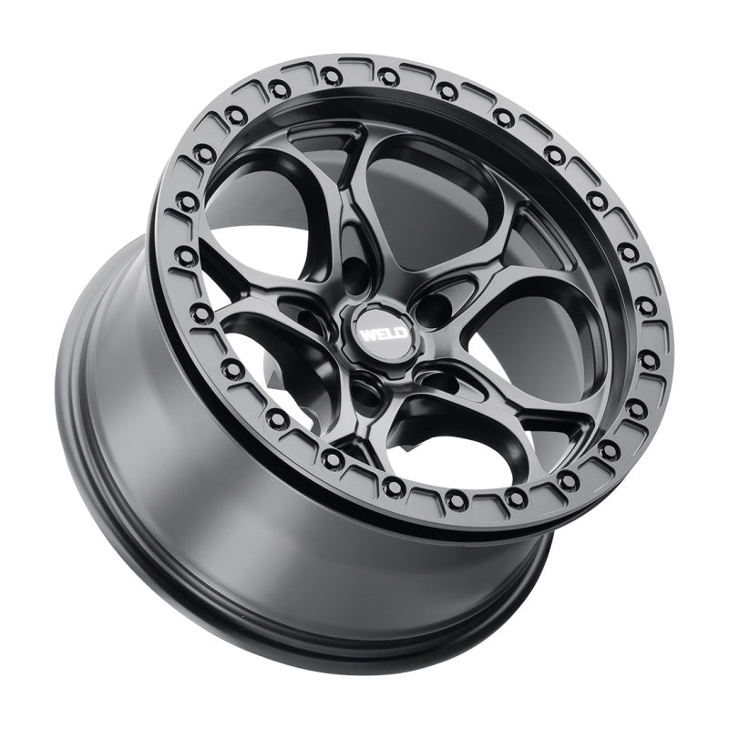 Weld Off-Road W901 17X10 Ledge Beadlock5 5X127 ET-25 BS4.50 Satin Black / Black Ring 71.5