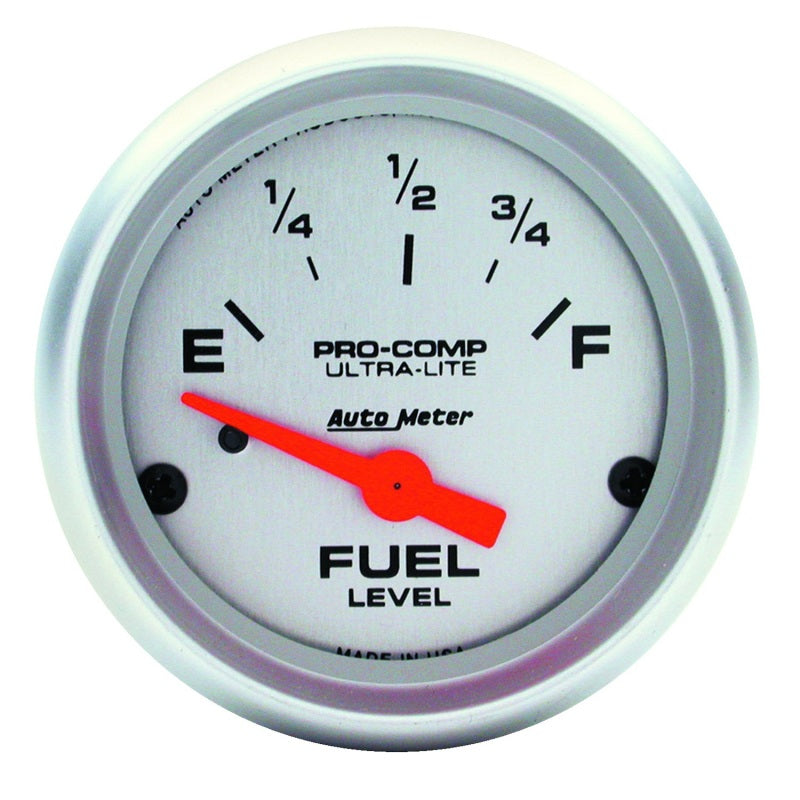 AutoMeter GAUGE; FUEL LEVEL; 2 1/16in.; 73OE TO 10OF(AFTERMARKET LINEAR); ELEC; ULTRA-LITE - eliteracefab.com