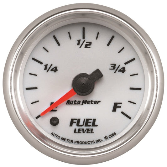 Autometer Pro-Cycle Gauge Fuel Level 2 1/16in 0-280 Programmable White 19709