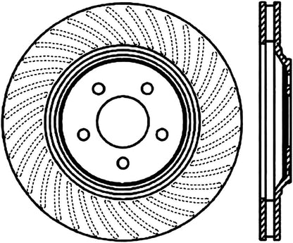StopTech Power Slot 94-04 Ford Mustang Front Right Slotted CRYO Rotor Stoptech